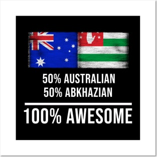 50% Australian 50% Abkhazian 100% Awesome - Gift for Abkhazian Heritage From Abkhazia Posters and Art